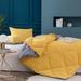 George Oliver Lizette Microfiber Reversible 2 Piece Comforter Set Polyester/Polyfill/Microfiber in Yellow | Queen Comforter + 2 Shams | Wayfair
