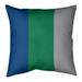 ArtVerse Vancouver Hockey Striped Pillow Polyester/Polyfill/Cotton Blend in Gray/Green/Blue | 14 H x 14 W x 3 D in | Wayfair NHS229-SLPG4CT