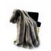 Plutus Brands Plutus Gray Two Tone Feather Faux Fur Luxury Throw Blanket Faux Fur | 60 W in | Wayfair PBDT1611-6084-TC
