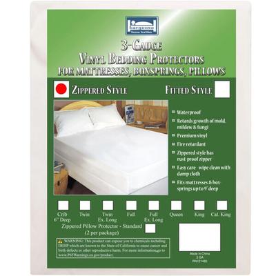 Bargoose Zippered 3-Gauge Vinyl Bed Bug-Proof Twin Mattress / Box Spring Cover - 9" Depth