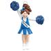 The Holiday Aisle® Cheerleader Uniform Hanging Figurine Ornament Plastic in Blue | 4.25 H x 3.25 W x 0.5 D in | Wayfair