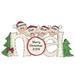 The Holiday Aisle® Noel Family of 4 Hanging Figurine Ornament Plastic in Green/Red | 3 H x 5.75 W x 0.5 D in | Wayfair