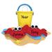 The Holiday Aisle® Crab Couple Beach Hanging Figurine Ornament Plastic in Red/Yellow | 3.5 H x 4 W x 0.5 D in | Wayfair