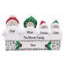 The Holiday Aisle® Snowman Wall Family of 4 Hanging Figurine Ornament Plastic in Green/White | 2.5 H x 4.25 W x 0.5 D in | Wayfair