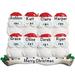 The Holiday Aisle® Owl Family of 8 Hanging Figurine Ornament Plastic in Red/White | 3 H x 4.25 W x 0.5 D in | Wayfair