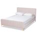 Mercer41 Rockett Platform Bed Upholstered/Velvet, Metal in Pink | 40.9 H x 80.7 W x 86.6 D in | Wayfair 6677F611CA71414A9F82C8D13E49F52A