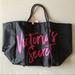 Pink Victoria's Secret Bags | Black And Pink Victoria’s Secret Tote Bag | Color: Black/Pink | Size: Os