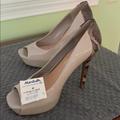 Jessica Simpson Shoes | Jessica Simpson Peep Toe High Heel Shoes | Color: Cream | Size: 6