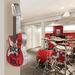 Trinx Rock N Roll Guitar Wall Décor Metal in Gray/Red | 25.25 H x 10 W x 3.5 D in | Wayfair 5A636814E1C649D5BF099447D60AEE3F