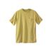 Men's Big & Tall Shrink-Less Lightweight Pocket Crewneck T-Shirt by KingSize in Heather Mustard (Size 8XL)