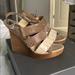 Michael Kors Shoes | Michael Kors Wedges Size 7 | Color: Cream/Tan | Size: 7