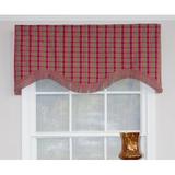 RLF Home Paisley Damask Scalloped 51" Window Valance Chenille/100% Cotton in Red | 15.5 H x 51 W x 3 D in | Wayfair 12261-CL