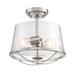 Designers Fountain Darby 12 Inch 2 Light Semi Flush Mount - 87011-SP