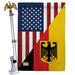 Breeze Decor Friendship Impressions Decorative 2-Sided Polyester 40 x 28 in. Flag Set in Blue/Red/Yellow | 40 H x 28 W x 4 D in | Wayfair