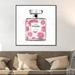 Oliver Gal Fashion & Glam Kiss Classic Number 5 Perfume - Graphic Art on Canvas in Pink/White | 30 H x 30 W x 1.5 D in | Wayfair