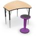 MooreCo Shapes Desk & Tall Grow Stool Single Desk & Chair Set Wood/Laminate in Brown | Wayfair 48538-1-16