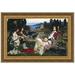 Vault W Artwork St. Cecilia, 1895 by John William Waterhouse Framed Painting Print Canvas in Blue/Green/Red | 33.75 H x 49.25 W x 2 D in | Wayfair