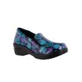 Extra Wide Width Women's Leeza Slip-On by Easy Street in Purple Blue Batik (Size 9 1/2 WW)