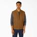 Dickies Men's High Pile Fleece Lined Duck Vest - Rinsed Brown Size L (TE357)