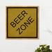 Art Remedy Drinks & Spirits Beer Zone - Textual Art Print Wood/Metal in Brown | 40 H x 40 W x 1.5 D in | Wayfair 22473_40x40_CANV_PSGLD