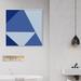 George Oliver Abstract Sea Swatch Geometric Triangle - Graphic Art Print on Canvas in Blue | 24 H x 24 W x 1.5 D in | Wayfair