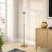Frieda Brass Finish Floor Lamp with Clear Glass Shade - Hudson & Canal FL0309