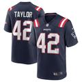 Men's Nike J.J. Taylor Navy New England Patriots Team Game Jersey