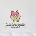 Zoomie Kids Cute Bird Responsible Vinyl Wall Decal Vinyl in Brown | 12 H x 20 W in | Wayfair A330CD62D9E1427F997001850A1BCA4A