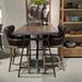 Woodbridge Furniture Pemberton Bar Height Dining Table Wood/Metal in Black/Brown/Gray | 64 W x 36 D in | Wayfair 5500-15