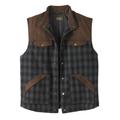 Men's Big & Tall BOULDER CREEK™ PLAID MULTI-POCKET VEST by Boulder Creek in Buffalo Plaid (Size 5XL)