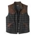 Men's Big & Tall BOULDER CREEK™ PLAID MULTI-POCKET VEST by Boulder Creek in Buffalo Plaid (Size 8XL)