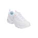 Women's The D'Lites Life Saver Sneaker by Skechers in White Medium (Size 8 1/2 M)