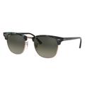 Ray-Ban RB3016 Clubmaster Sunglasses Spotted Grey/Green Frame Grey Gradient Dark Lenses RB3016 125571-49