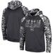 Men's Colosseum Charcoal Western Michigan Broncos OHT Military Appreciation Digital Camo Pullover Hoodie