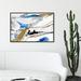 Art Remedy Abstract Flowing Shades - Painting Print on Canvas in Blue/White | 20 H x 30 W x 1.5 D in | Wayfair 30195_30x20_CANV_BFL