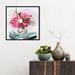 Art Remedy Floral & Botanical Floral Peonies & Books - Painting Print on Canvas in Green/Pink/White | 30 H x 30 W x 1.5 D in | Wayfair