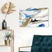 Art Remedy Abstract Flowing Shades - Painting Print on Canvas in Blue/White | 20 H x 30 W x 1.5 D in | Wayfair 30195_30x20_CANV_XHD