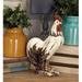 August Grove® Adelphie Rooster Figurine Plastic in Blue/White | 15 H x 10 W x 5.5 D in | Wayfair 495248A0BC1747AABF5D1EDA397AB56B