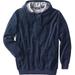 Men's Big & Tall Velour Long-Sleeve Pullover Hoodie by KingSize in Navy (Size 8XL)