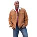 Men's Big & Tall Sherpa-lined Trucker Jacket by KingSize in Maple Brown (Size 2XL)