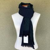 Gucci Accessories | New Gucci Reversible Jacquard Wool Logo Scarf | Color: Blue/Green | Size: Os