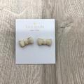 Kate Spade Jewelry | Nwt Kate Spade Bow Earrings | Color: Cream/Gold/Red | Size: Os