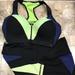 Victoria's Secret Other | Euc Victoria’s Secret Vsx Zip Front Bra/Short Set | Color: Black/Blue | Size: 34d /Medium