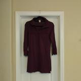 Free People Tops | Free People Polo Pullover Long Tunic Top Small | Color: Purple/Red | Size: S