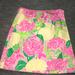 Lilly Pulitzer Skirts | Lilly Pulitzer True Wrap Skirt Pink Green Floral 6 | Color: Green/Pink | Size: 6