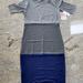 Lularoe Dresses | Lula Roe Julia Xxs Colorblock Dress. Nwt. | Color: Blue/Gray | Size: Xxs