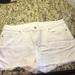 Michael Kors Shorts | Michael Kors Frayed Shorts In White Size 8 | Color: White | Size: 8