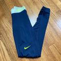 Nike Pants & Jumpsuits | Nike Leggings | Color: Blue/Yellow | Size: Xs