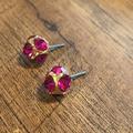 Kate Spade Jewelry | Kate Spade Gold And Pink Rhinestone Stud Earrings | Color: Gold/Pink | Size: Os