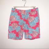 Lilly Pulitzer Shorts | Lily Pulitzer Avenue Mini Coral Cocktail Shorts | Color: Blue/Pink | Size: 2